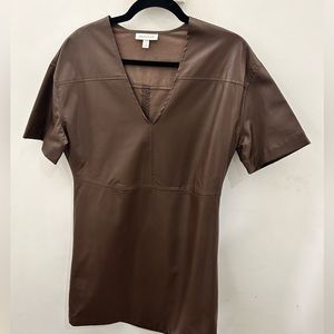 Prologue, Small, Brown Pleather short dress. Fits super cute.